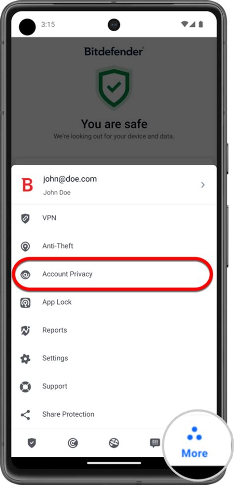 bitdefender kontoschutz.